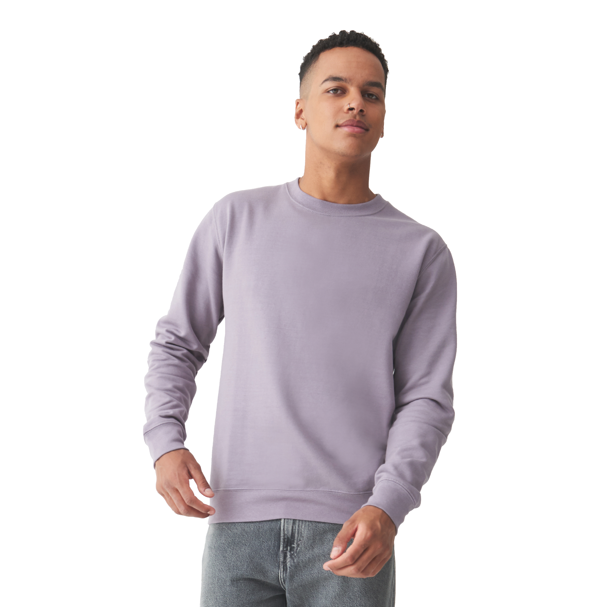 Digital Lavender - Front - Weicher Baumwoll Sweater stylisch, bequem und perfekt veredelbar.