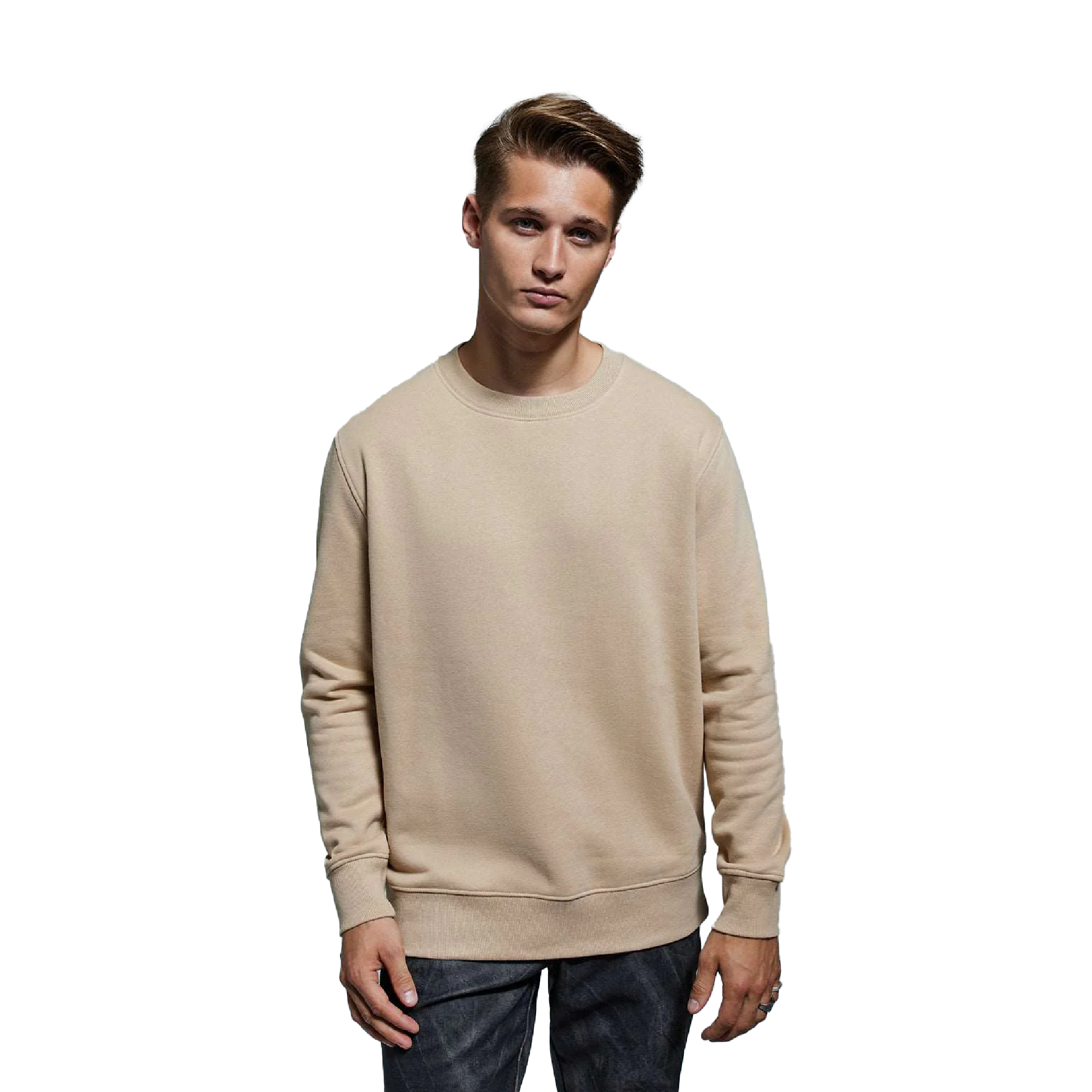 Allgemein - Front - Weicher Bio-Sweater mit dicker Qualität, lässig und nachhaltig bequem.