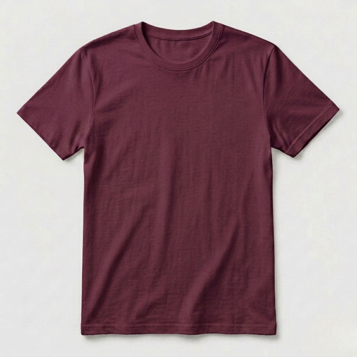 Burgundy - Front - Zeitloses T-Shirt mit modernem Schnitt und weicher Baumwollqualität.