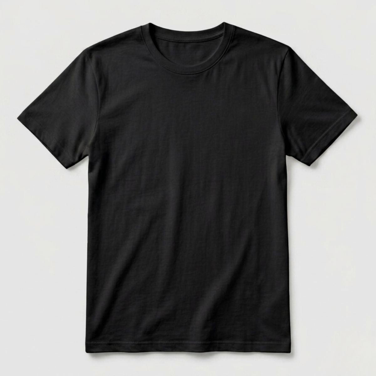 Black - Front - Zeitloses T-Shirt mit modernem Schnitt und weicher Baumwollqualität.