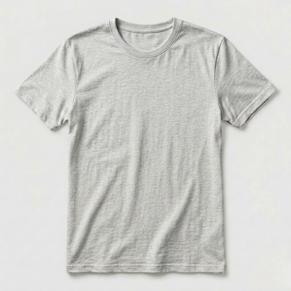 Ash (Heather) - Front - Zeitloses T-Shirt mit modernem Schnitt und weicher Baumwollqualität.