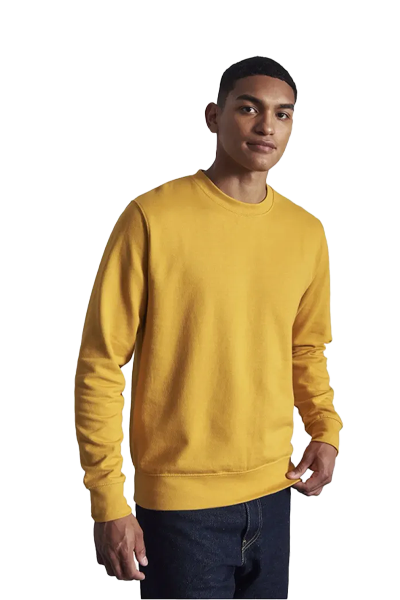 Gold - Front - Weicher Baumwoll Sweater stylisch, bequem und perfekt veredelbar.