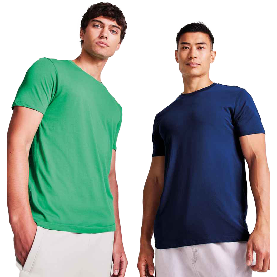 Kelly Green Navy - Front - Modernes T-Shirt mit Bio-Baumwolle, Fashion-Fit und softem Finish.