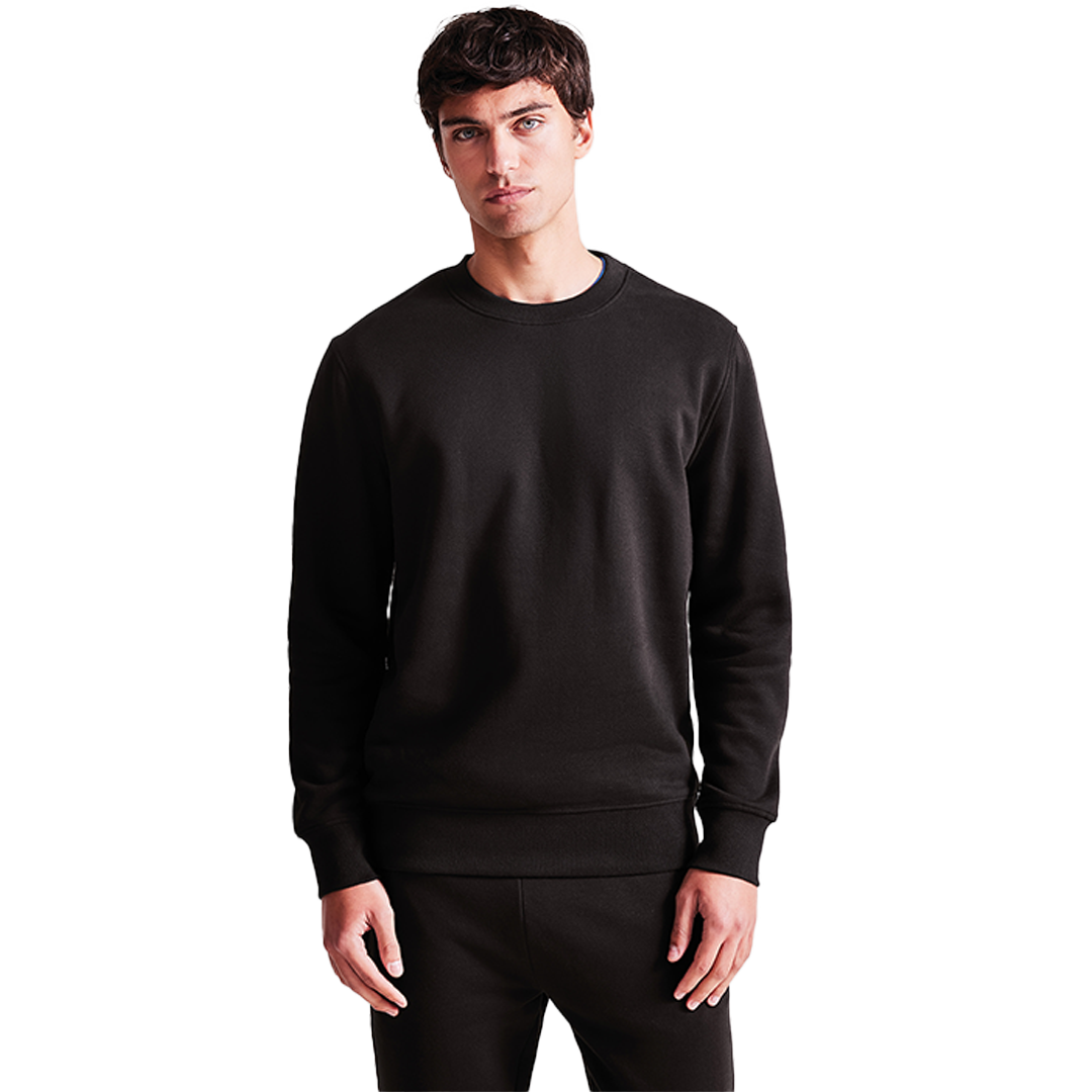 Black - Front - Weicher Bio-Sweater mit dicker Qualität, lässig und nachhaltig bequem.