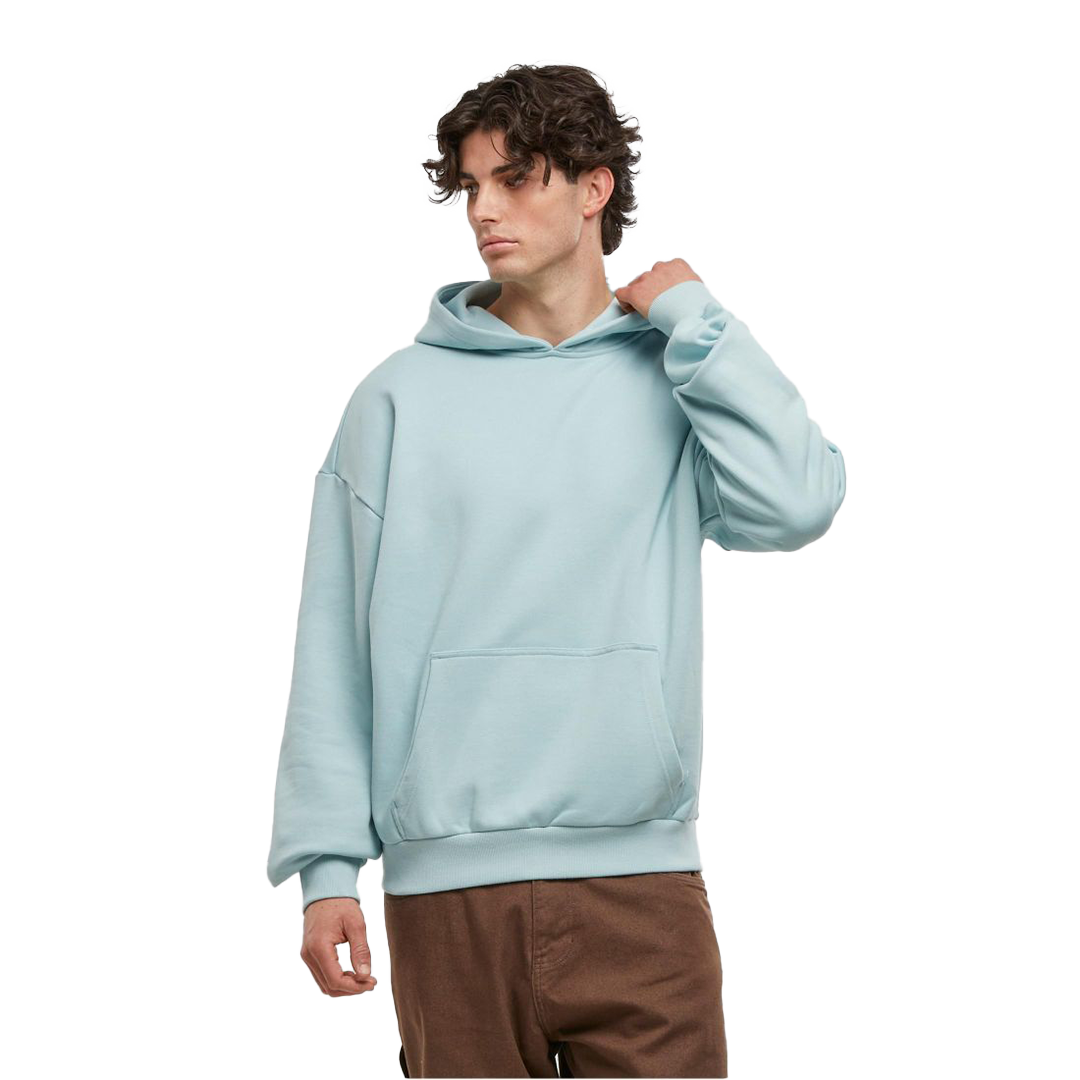 Beryl Blue - Front - Lässiger Oversize-Hoodie mit weichem Material und modernem Look.