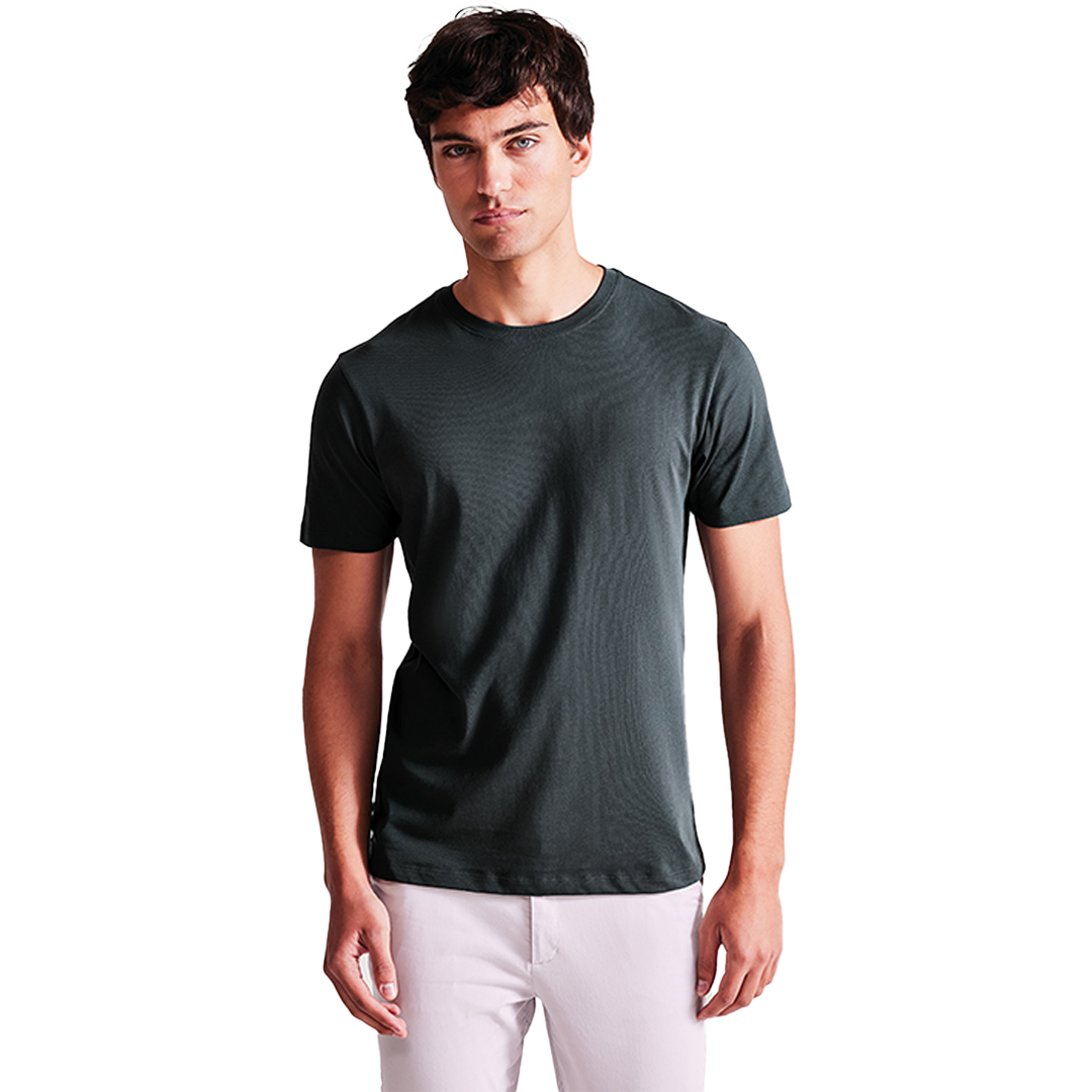 Charcoal - Front - Modernes T-Shirt mit Bio-Baumwolle, Fashion-Fit und softem Finish.