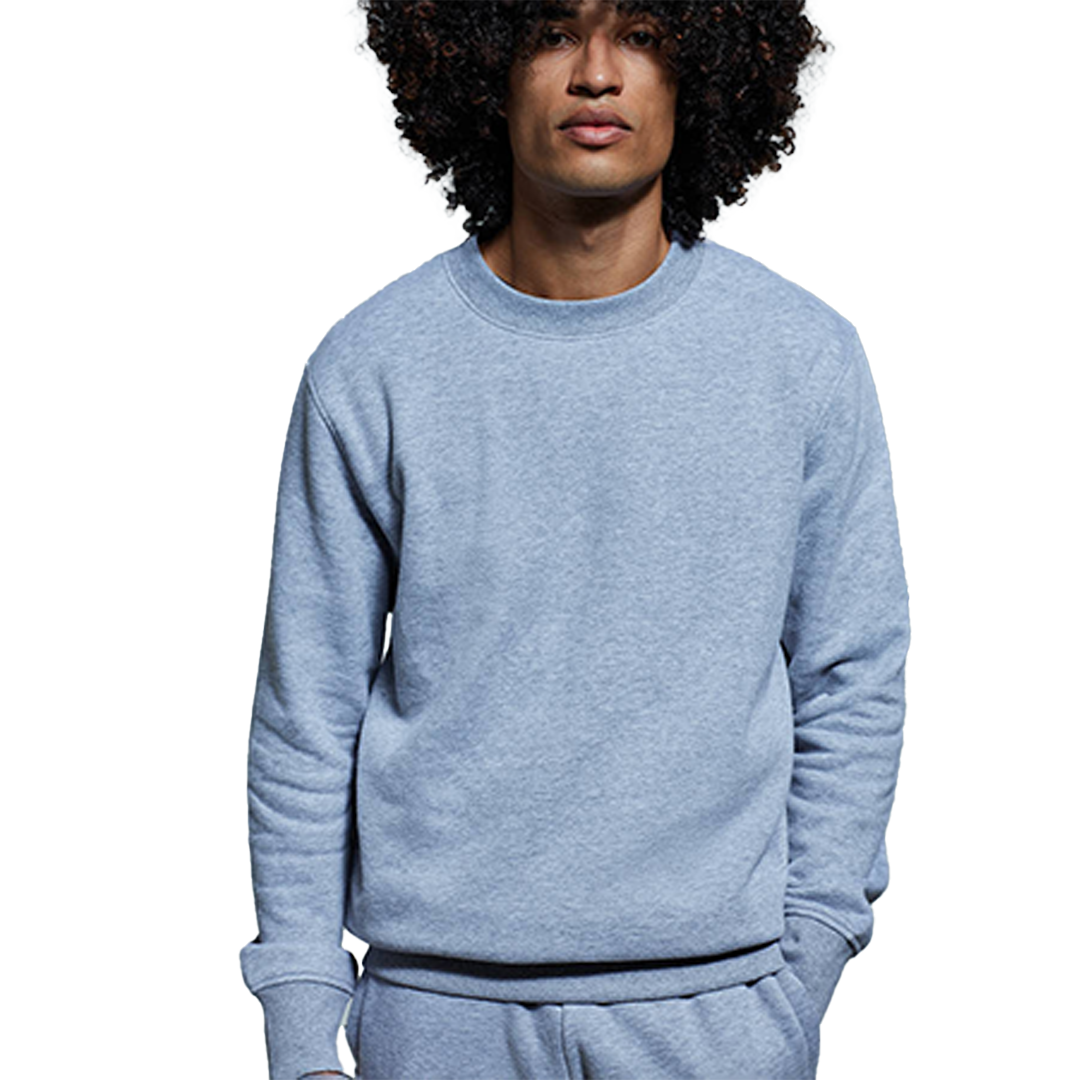 Grey Marl - Front - Weicher Bio-Sweater mit dicker Qualität, lässig und nachhaltig bequem.