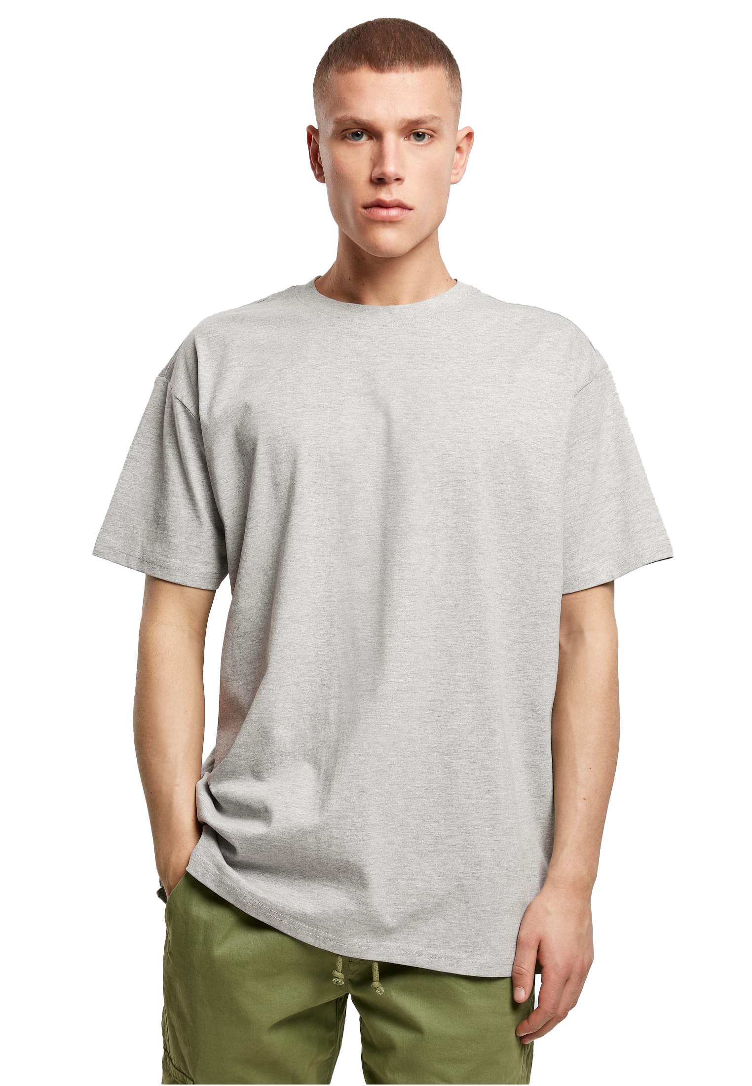 Grey (Heather) - Front - Oversize-Shirt mit weichem Stoff und lässigem Streetwear-Style