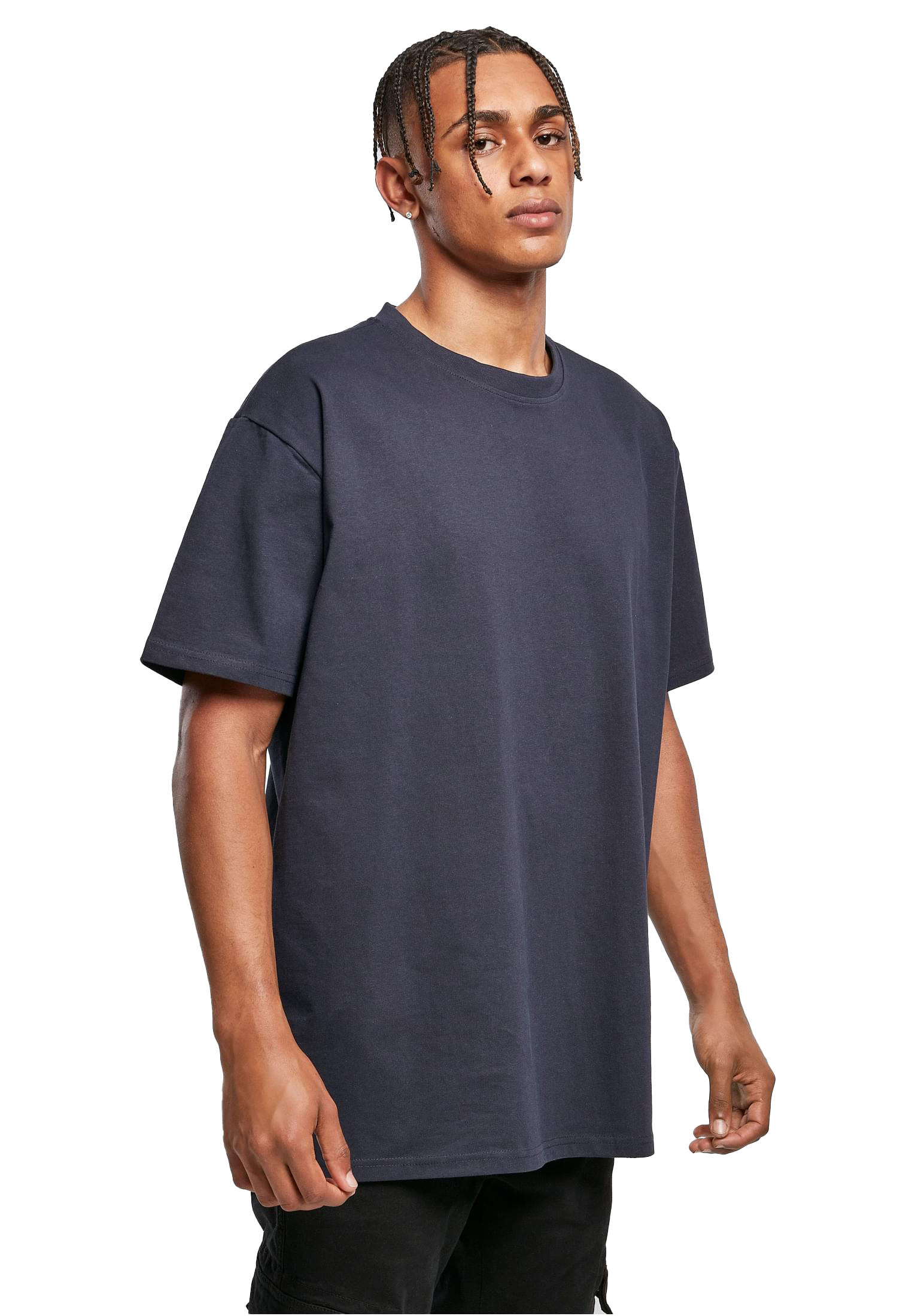Dark Grey - Front - Oversize-Shirt mit weichem Stoff und lässigem Streetwear-Style