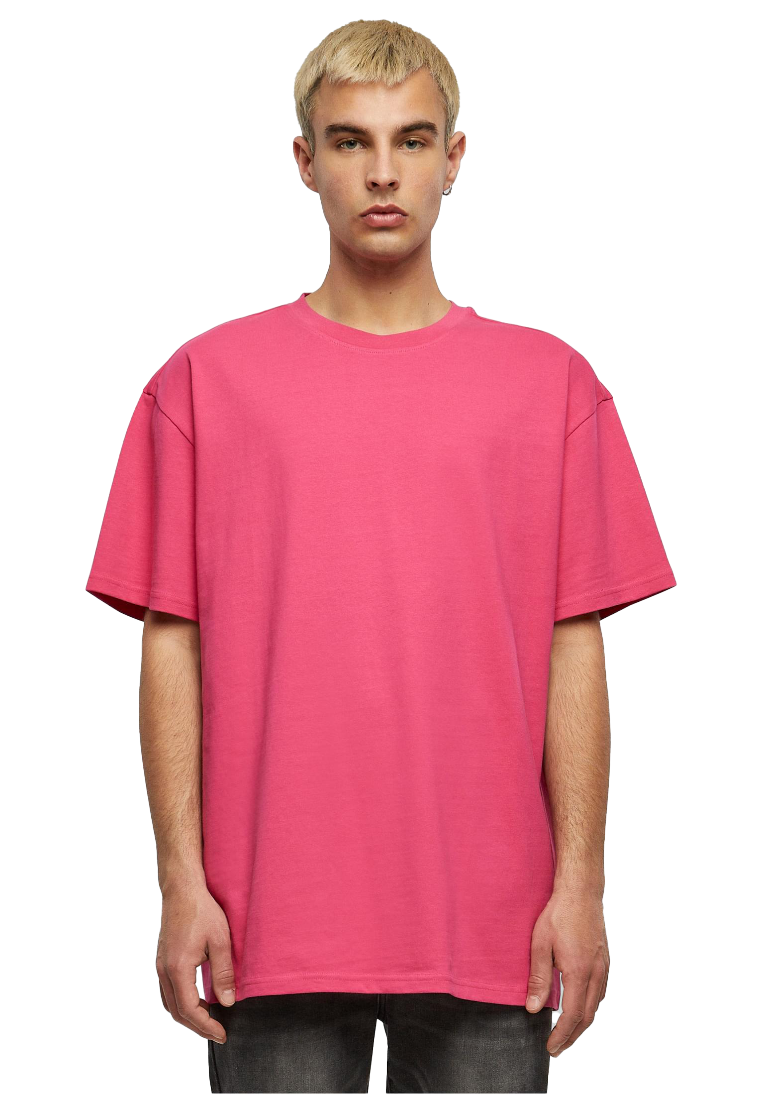 Hibiskus Pink - Front - Oversize-Shirt mit weichem Stoff und lässigem Streetwear-Style