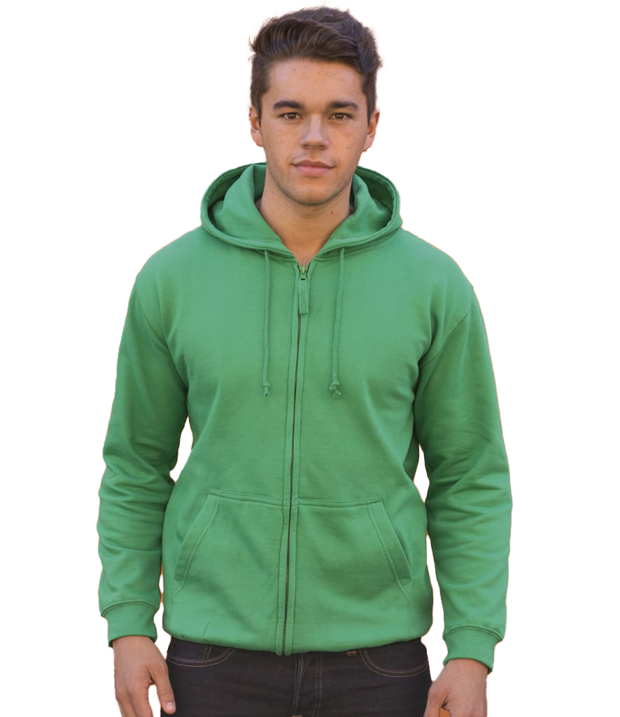 Kelly Green - Front -  Klassische Zip-Jacke mit verstecktem Reißverschluss und Stilfaktor.
